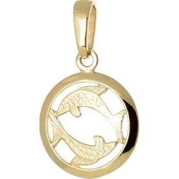 Přívěsek Přívěšek znamení Ryby ze žlutého zlata ZZ0845RYBF + dárek zdarma