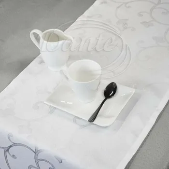 Dekorativní polštářek Dante Ubrus Floral bílý - napron 75 x 75 cm