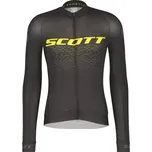 Cyklistický dres SCOTT RC Pro black/sulphur yellow Velikost: XXL