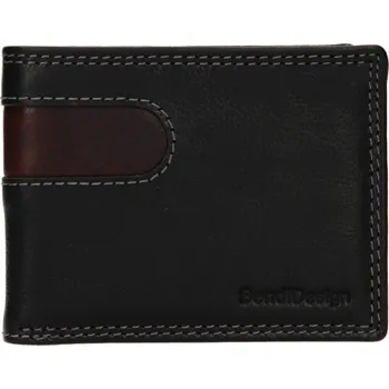 Peněženka Pánská kožená peněženka SendiDesign Pent - černo-hnědá