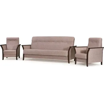 Obývací stěna Roko new sedací sestava 3+1+1 cappucino