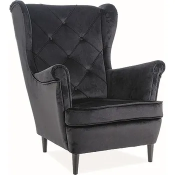 Křeslo Křeslo/Ušák LADY velvet černé