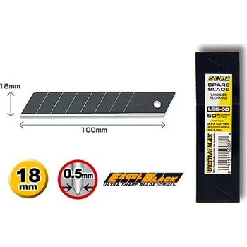 Pracovní nůž Náhradní čepele OLFA LBB-50, břit odlamovací do nože 18mm, řezák