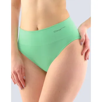 Dámská móda GINA dámské kalhotky klasické se širokým bokem, širší bok, bezešvé, jednobarevné Bamboo PureLine 00035P sv. zelená S/M