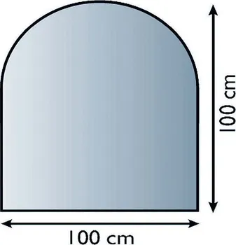 Lienbacher 21.02.881.2 podkladové sklo pod kamna 100 x 100 cm