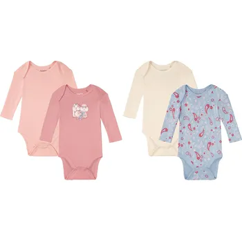 Kojenecký body lupilu® Dívčí body s dlouhými rukávy BIO, 2 kusy