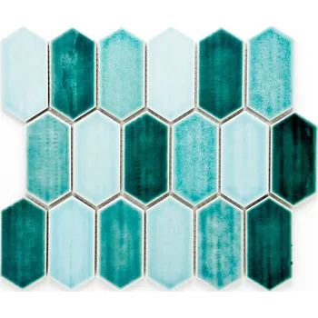 Obklad Japonská keramická mozaika 97x47mm zelená