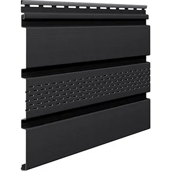 Obklad Střešní podhled SOFFIT siding SV-07 panel s perforací barva grafit pvc panel vhodný pro obložení podbití střechy