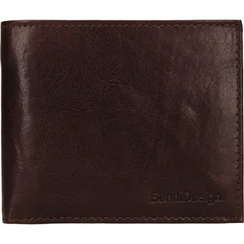 Peněženka Pánská kožená peněženka SendiDesign Bredly - tmavě hnědá