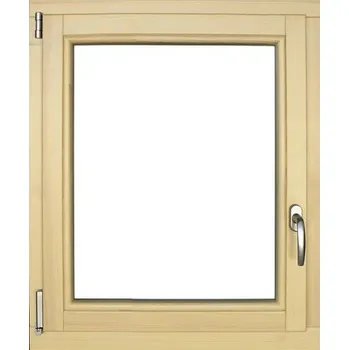 Okno Dřevěné okno lakované borovice 75 x 90 cm levé trojsklo