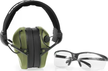 Chránič sluchu RealHunter 258-023 akvitní Pro zelené + brýle