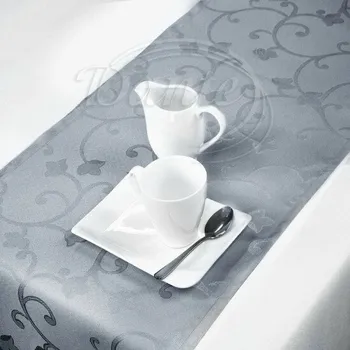 Dekorativní polštářek Dante Ubrus Floral šedý - napron 75 x 75 cm