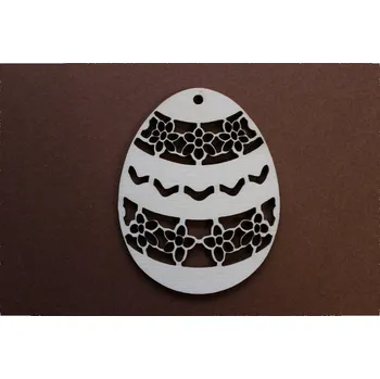 Výtvarná sada Dřevěný výřez Vejce, 70 mm vzor