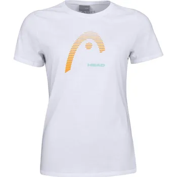 Dámské tričko Dámské tenisové tričko Head Club Lara, white/orange - L HEAD