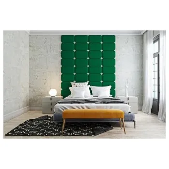 Předsíňová stěna Čalouněný nástěnný panel Classic plus 60/30/5 cm - lahvově zelená