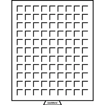 Obal pro sběratelský předmět LEUCHTTURM Boxy na mince, čtvercové, tmavě červené Velikost 1 pole: 19 x 19 mm