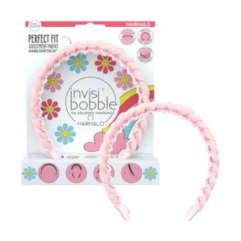 Čelenka Invisibobble Retro Dreamin‘ Hairhalo Eat, Pink, and be Merry nastavitelná čelenka do vlasů Eat, Pink, and be Merry