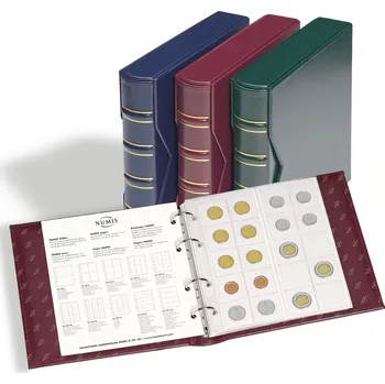 Obal pro sběratelský předmět LEUCHTTURM Zásobník na mince NUMIS CLASSIC s kazetou a s 5 listy Barva: Zelená