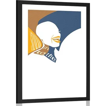 Plakát Dovido Plakát s paspartou silueta ženy s nápisem