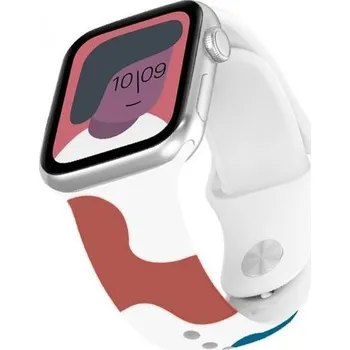 Řemínek na hodinky Silikonový řemínek s abstraktním vzorem pro Apple Watch Ultra 49mm / 46mm / 45mm / 44mm / 42mm - červenomodrý