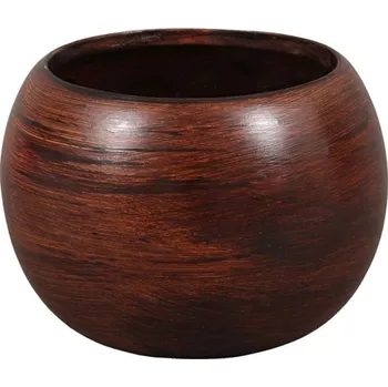 Obal na květináč Nohel Garden Manes Wood 16 cm matný hnědý