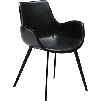 Jídelní židle ​​​​​Dan-Form Vintage černá koženková jídelní židle DAN-FORM Hype s područkami
