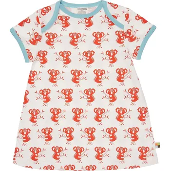 Dívčí šaty Dívčí šaty s krátkým rukávem Koala oranžová loud + proud Velikost: 110/116