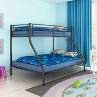 vidaXL Rám poschoďové postele 140 x 200, 90 x 200 cm kov