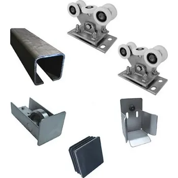 Pohon brány Sestava pro posuvné brány do 5,5m,Fe,NYLON,78x78mm, SV-80x80 clasic-NYLON