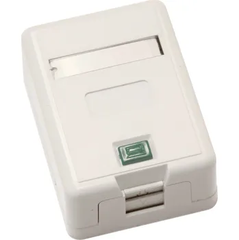 Rozvaděč OEM Zásuvka CAT5E UTP 1 x RJ45 na omítku bílá ZLB1_UTP