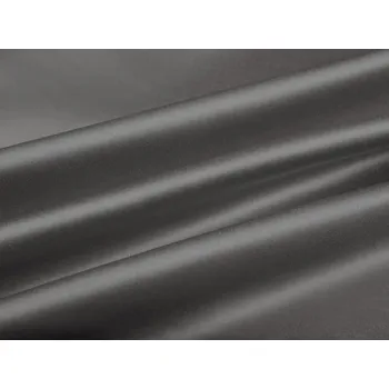 Látka polyesterový satén LUX-004 Šedohnědá - šířka 150 cm