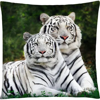 Polštář ANIMAL 46 - BÍLÍ TYGŘI Mybesthome 40x40 cm Varianta: Povlak na polštář, 40x40 cm