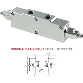 Ventil Ventil brzdící VBCD 120 2 SS 1/2. - 60 l/min OLEOWEB ventil brzdící PILOT 1 : 4, 25