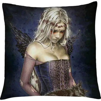 Polštář Polštář andělé 07 fialová Mybesthome 40x40 cm Varianta: Povlak na polštář, 40x40 cm