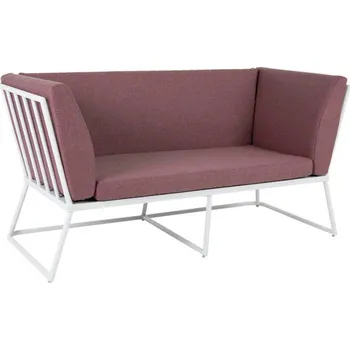 Zahradní lavice Brafab Záhradná 2-pohovka VENCE - Biely rám – pivonkový polster