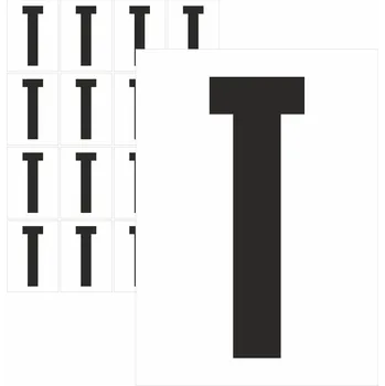 Speciální papír Písmena samolepící černá T samolepící vinylová fólie velikost znaku 95 mm