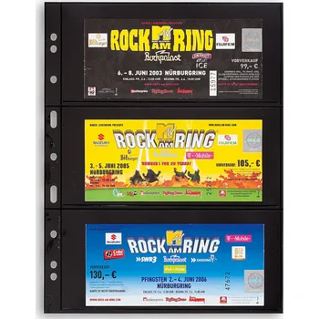 Obal pro sběratelský předmět LEUCHTTURM Albové listy GRANDE, 3 kapsy, 216 x 98 mm Typ: Černé