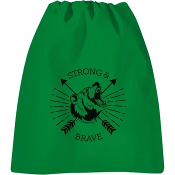 Sportovní vak Vak na záda s potiskem Strong and brave