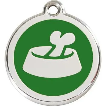 psí známka Známka Miska zelená Velikost: 20 mm