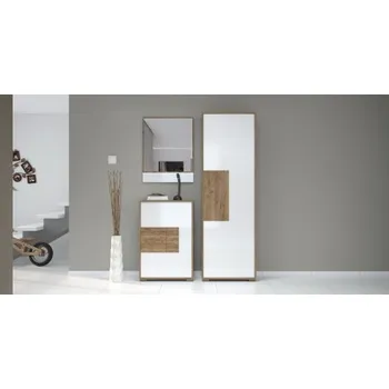 Předsíňová stěna Předsíňová sestava Freya - dub halifax/bílá