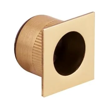 Dveřní kování AC-T Servis ACT Náprstek do čela posuvných dveří HRANATÝ (mosaz)