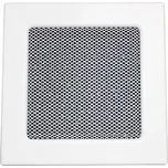 Lakovaná krbová mřížka s rámečkem a síťovinou 170x170 bílá