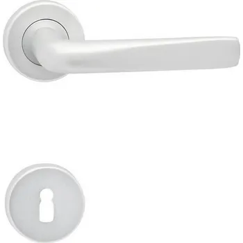 Dveřní kování COBRA FLAT-R Provedení: BB (pokojový klíč), Povrch: F1 - stříbrný elox