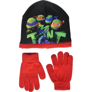 Čepice SUN CITY Čepice rukavice Želvy Ninja TMNT sada 2ks Barva: ČERVENÁ, Velikost: 54