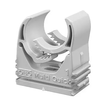 kabelová chránička OBO M-Quick 15-19LGR Příchytka Multi-Quick, 15-19mm, světle šedá Polyamid, PA