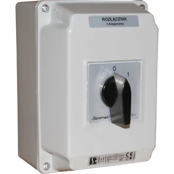 spínač LK 63/2.8211 OB4 63 A (0-1) v krytu SPAMEL S640030