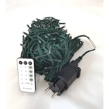 Vánoční dekorace DENR Vánoční světelný řetěz 1000 LED venkovní + ovladač Barva: RGB - barevná