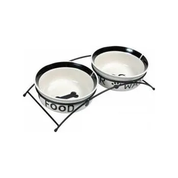 Miska pro psa Trixie Set keramických misek se stojánkem Litráž: 0,6 l