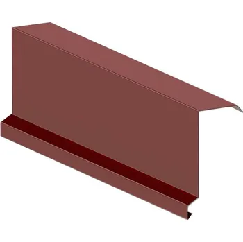 Plech Závětrná lišta horní RŠ 250, 3 bm, Prefalz stucco, Tmavě červená P.10 RAL 3009