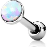 Cartilage piercing do ucha, bílý opál (4 mm)